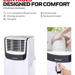 10,000 BTU Portable Air Conditioner Cools 450 Sq. Ft. with Dehumidifier and Fan in White