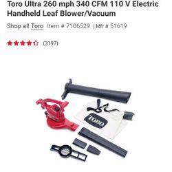 Toro Electric Leaf Blower