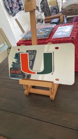 Miami Hurricanes Chromed License Plate