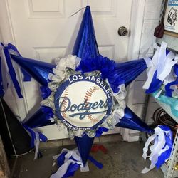 Dodgers Baseball Bola Star Pinata 