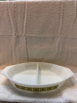 Pyrex Oval Divided Dish Verde/Autumn Floral