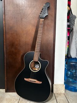 Fender Newporter Special Acoustic-Electric Guitar – Matte Black – Excellent Condition