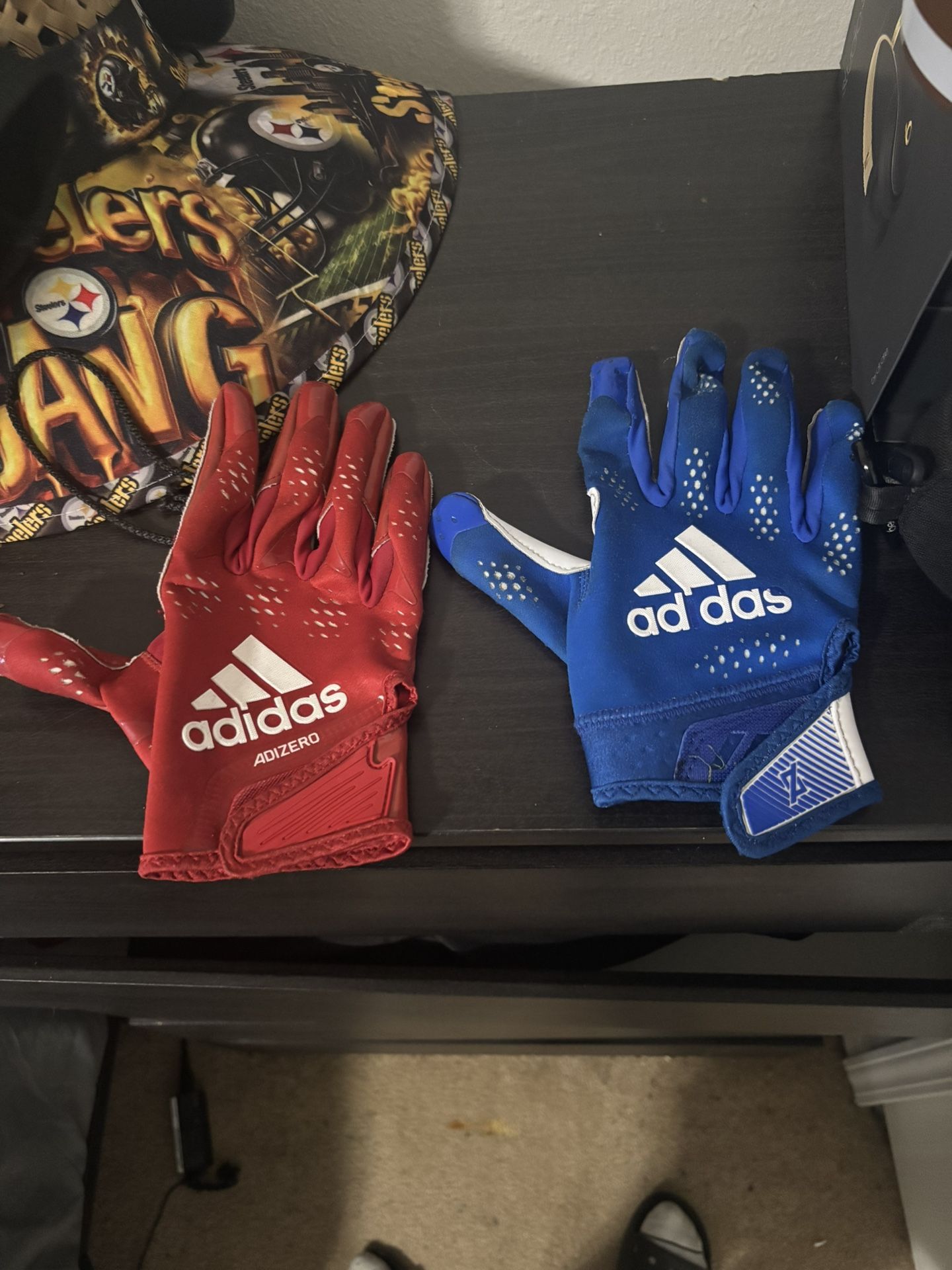 AdidaZero Blue And Red Football Gloves