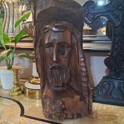 Hand Carved Wood Jesus Christ Figure 