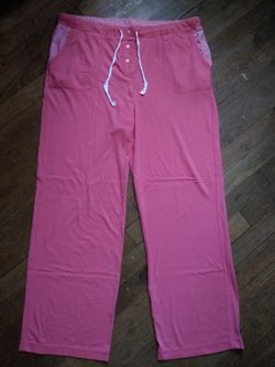 New Organic cotton sweat pants Coral Large