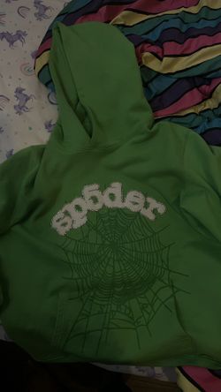 Sp5der Web Hoodie , Lime Green 