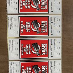 NJ Devils 1996-97 Stanley Cup Playoff Tickets