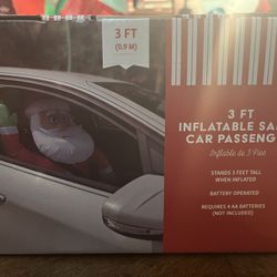 Santa Blow Up For Car 3 Ft New In Box