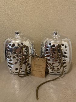 2 Pumpkin Spice Fragrance Sachet, Metal Home Decor Seasonal 