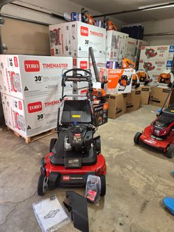 Brand new Toro Timemaster 30" LAWNMOWERS.
FREE ASSEMBLY AND START UP
WARRANTY INCLUDED
$1399 EACH