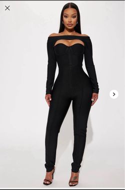 Fashion nova bandage jumpsuit size L