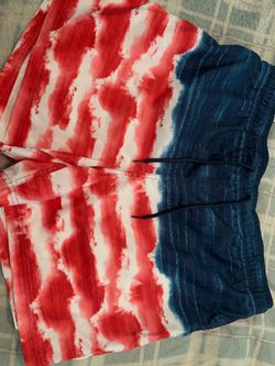 Men’s swimming trunks size Large, front pockets & small hidden pocket in waist, George brand, large pockets in the front, quick drying fabric.