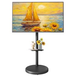 Height Adjustable Rolling TV Stand