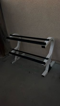 Heavy duty 2 tier dumbbell rack