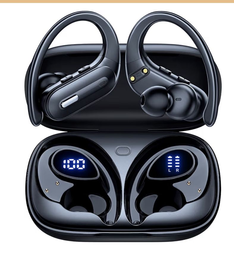 Wireless headphones with active noise cancellation and Bluetooth, 90 hours of playback each