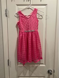 Speechless Girls Pink Fit & Flare Special Occasion Dress Size 10 Sleeveless