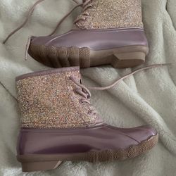 Pink Shiny Rain Boots 