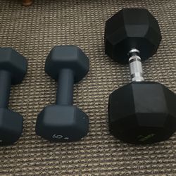  Dumbbells (Two 15lbs + One 35lbs)