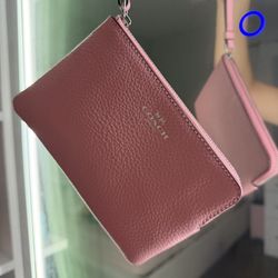 Pink Coach Wristlet Used Once