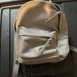 Small Grey Leather Back Pack