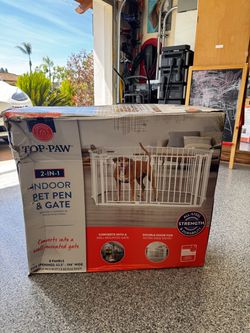 Top Paw 2-in-1 Indoor Pet Pen & Gate