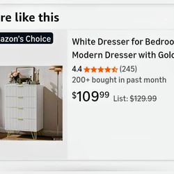 White dresser