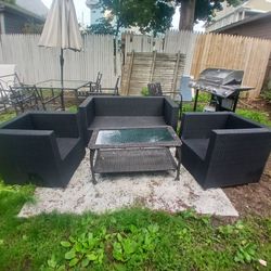 Outdoor wicker furniture