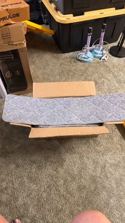 NON-SLIP CARPET STAIR TREADS 30”x8” MATS INDOOR FOR WOODEN STEPS GRAY
