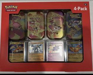 Pokemon TCG 151 Mini Tins 4 Pack + 4 Promos Sams Club Exclusive NEW 