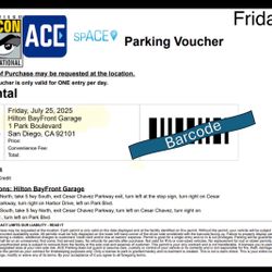 San Diego Comic Con Hilton Bayfront parking -  FRIDAY  ONLY 