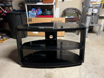 Black Glass TV Stand