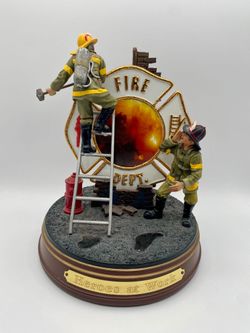 Bradford Exchange Heroes at Work Firefighter Figurine 2001 Limited Edition