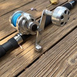 Rare Accurate Boss Magnum 197 TwinDrag on Okuma Sarasota 20-40lb Rod