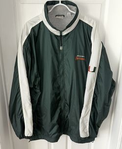 Vintage 90s MIAMI HURRICANES Windbreaker Lined Jacket Size XL