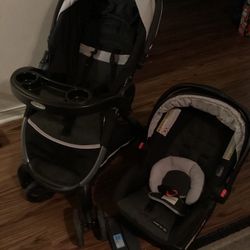 💥 Graco Travel System – Car Seat & Stroller Combo 💥 🚗 Includes Base | 🍼 Newborn Ready | 🖤 Black & Gray | Gently Used 