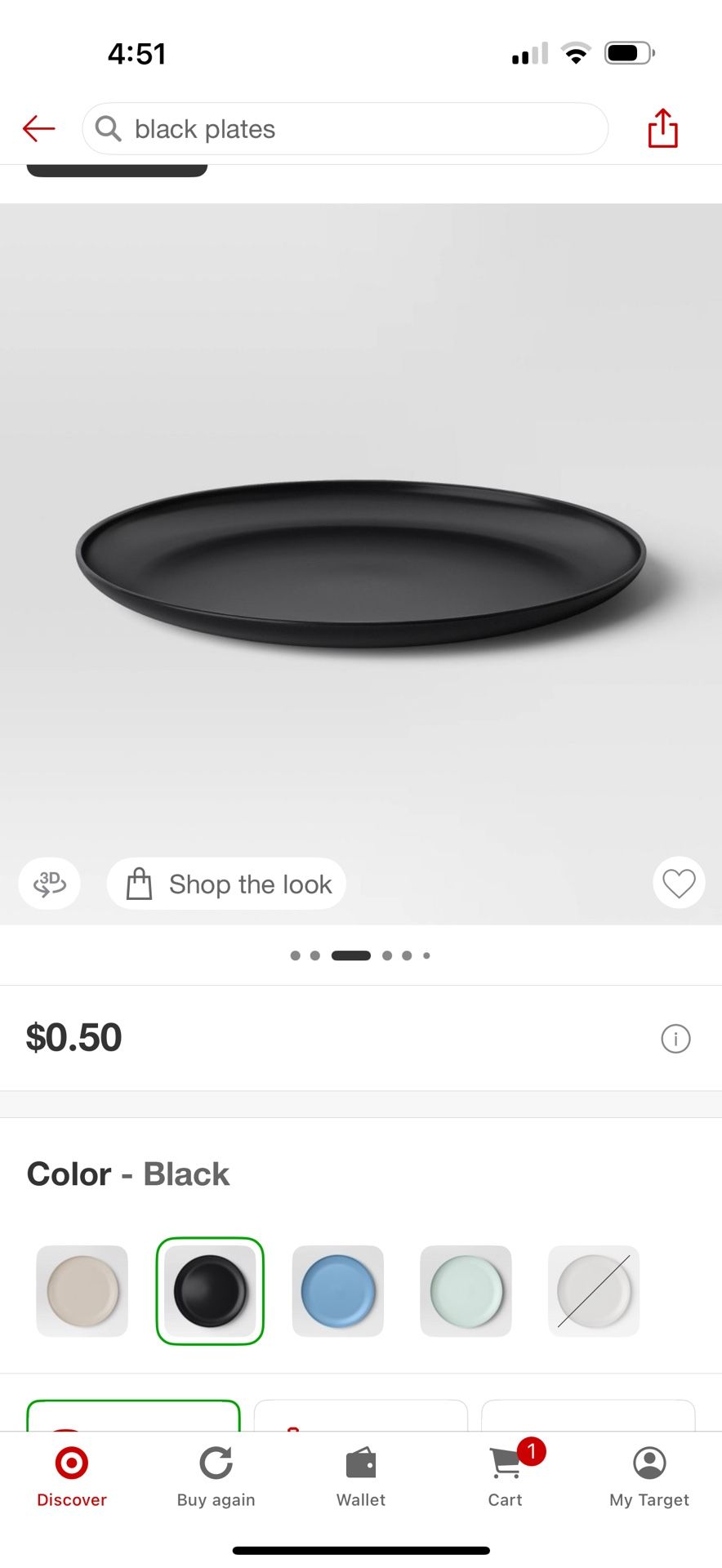 black plastic plates