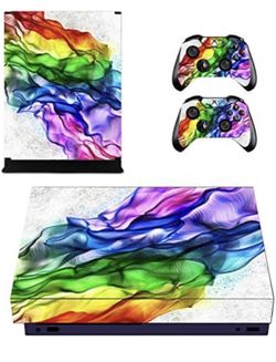 Decal Cover for Xbox One X Console and 2PCS Controllers