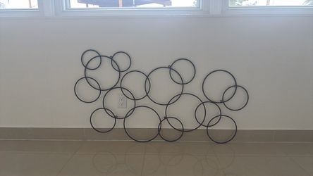 Large Modern Metal Circle Wall Art