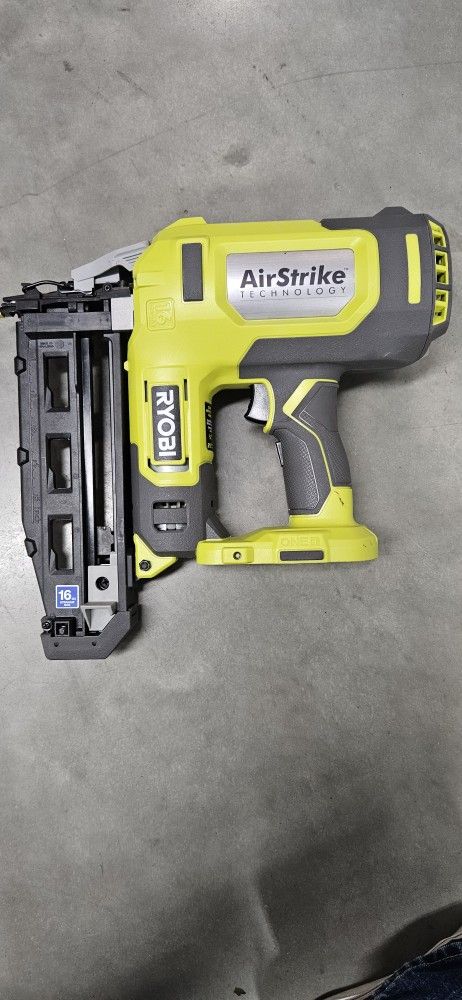 Ryobi ONE+ 18V Cordless AirStrike 16-Gauge Straight Finish Nailer.