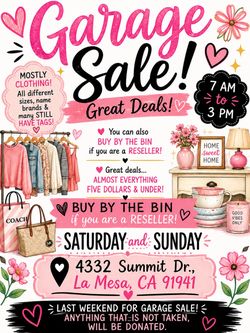 💕 LAST WEEKEND GARAGE SALE! 💕