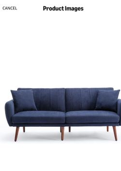Compact convertible futon sofa bed