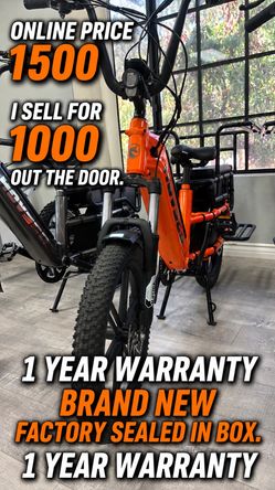 Family ebike hovcart electric bike back basket included