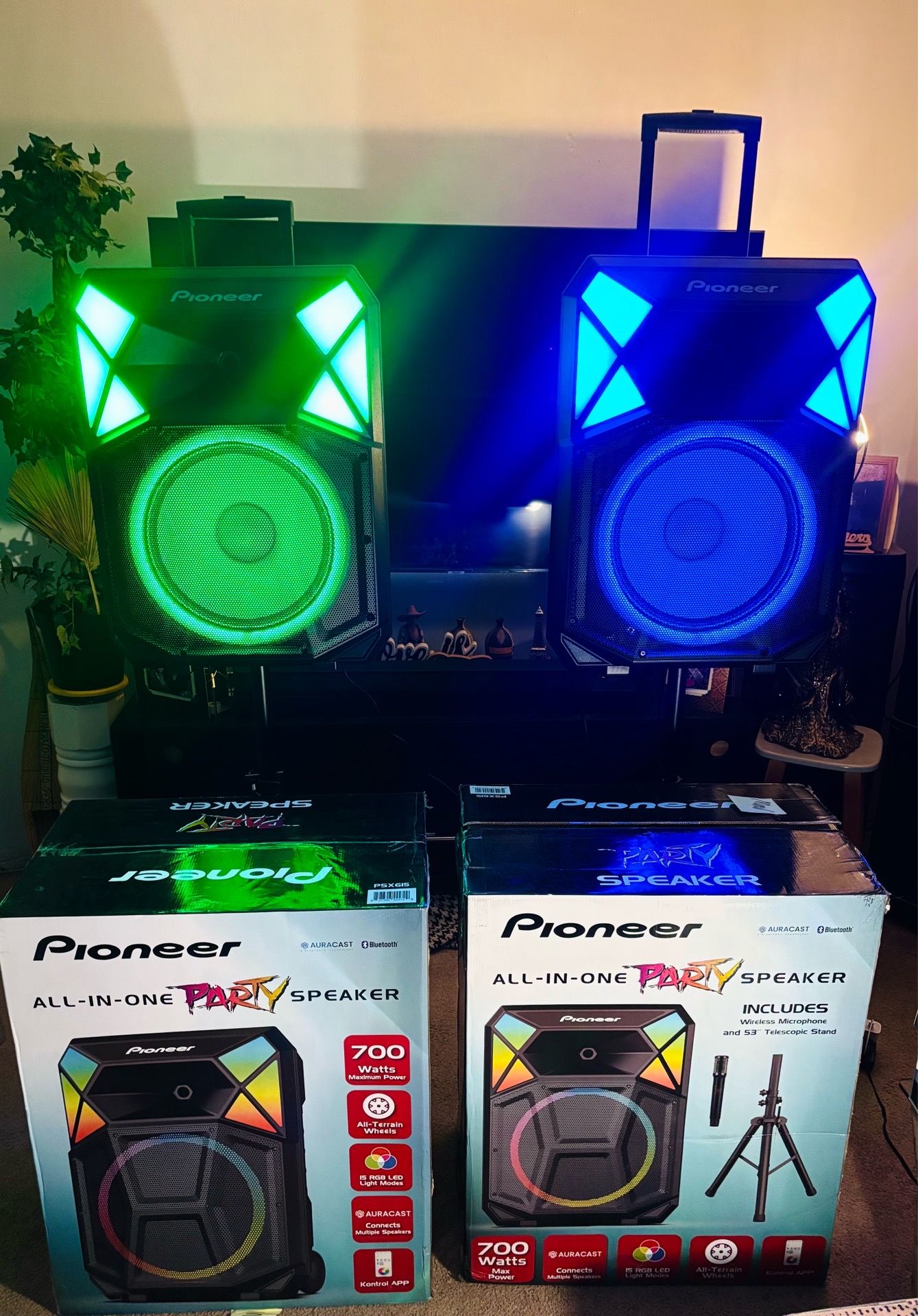Pioneer Ultimate Party Speaker - 700 Watts, Stand, Wheels, Bluetooth, Mic/ Dj Ready