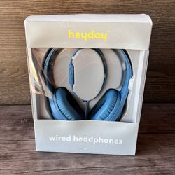 Heyday BLUE headphones NEW - Music - Gym - Gifts 