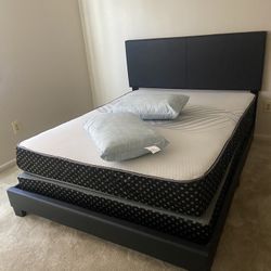 Queen Mattress Come With Bed 🛏 Frame And Free Box Spring  - Free Delivery 🚚 Today To Reasonable Distance
