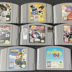 8 Nintendo 64 Game Cartridges (Can Be Sold Separately)