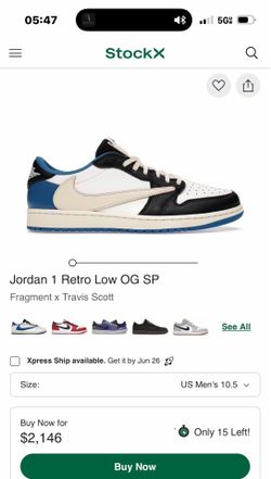 Travis Scott low size 11.5