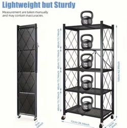 5-tier metal storage shelf