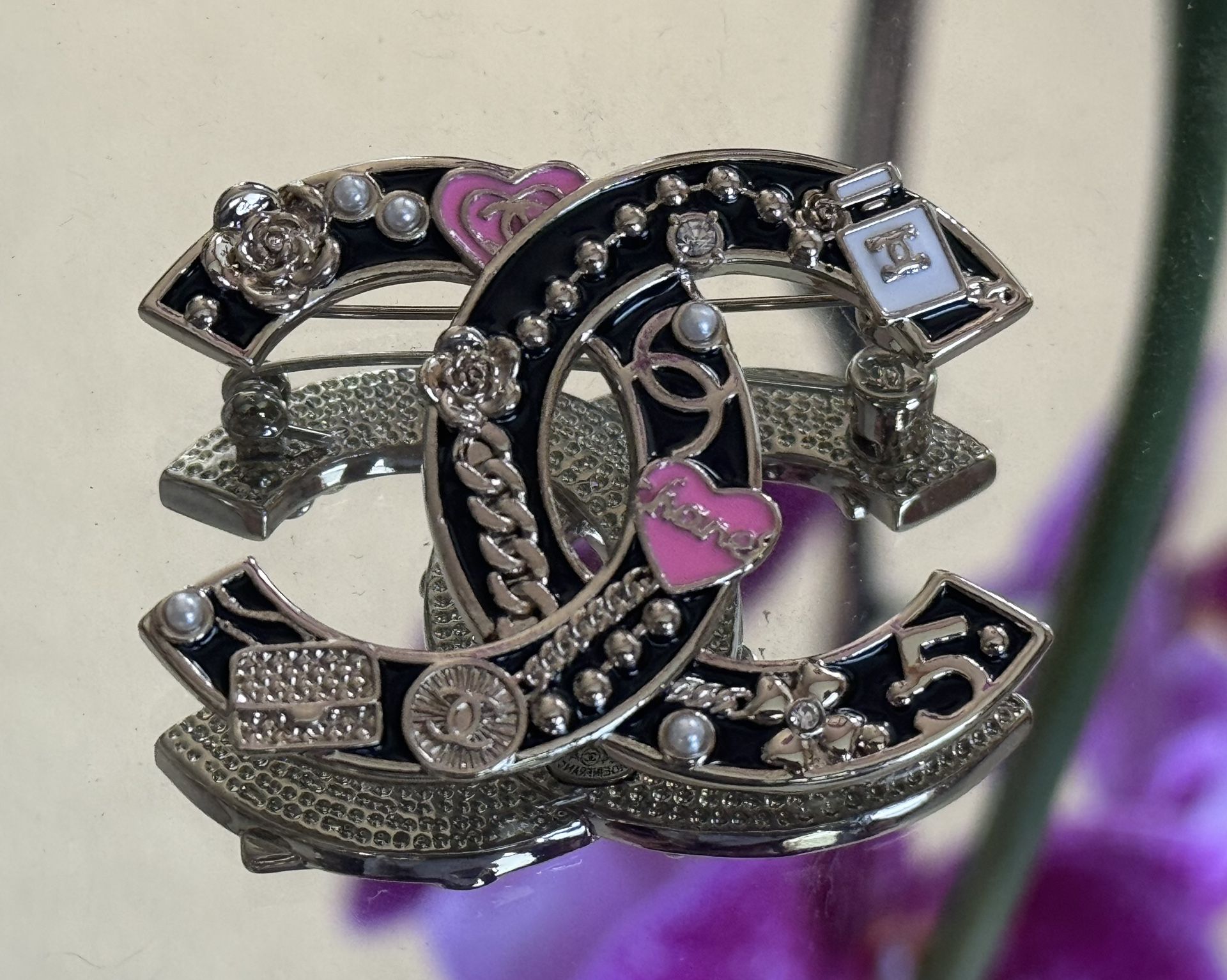 CC Enamel Logo Brooches