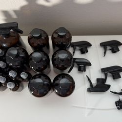 Amber Glass Spray Bottles – 16oz & 2oz Bundle (25 Bottles)  - Moving Sale 